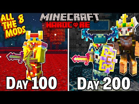 I Survived 200 Days in ALL THE MODS 8 HARDCORE MINECRAFT
