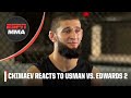 Khamzat Chimaev doesn’t think Kamaru Usman will be the same after Leon Edwards KO loss | ESPN MMA