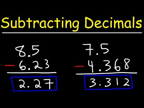 Subtracting Decimals - Keeping It Simple! Video