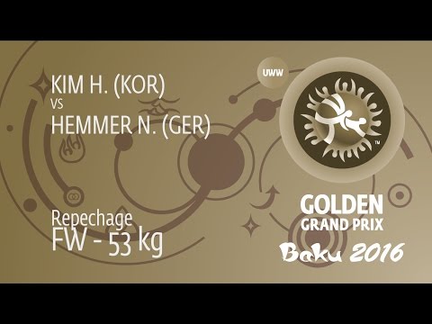 Repechage FW - 53 kg: N. HEMMER (GER) df. H. KIM (KOR) by FALL, 8-12