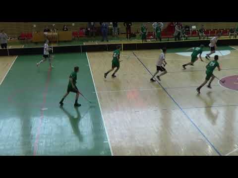 U-14 fināls florbolā Madonā. Komandas FK Madona/Kalsnava pret RTU/Rockets (2018/2019). PAGARINĀJUMS