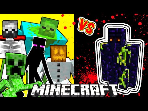 Obsidian Golem Vs. Mutant Monsters in Minecraft