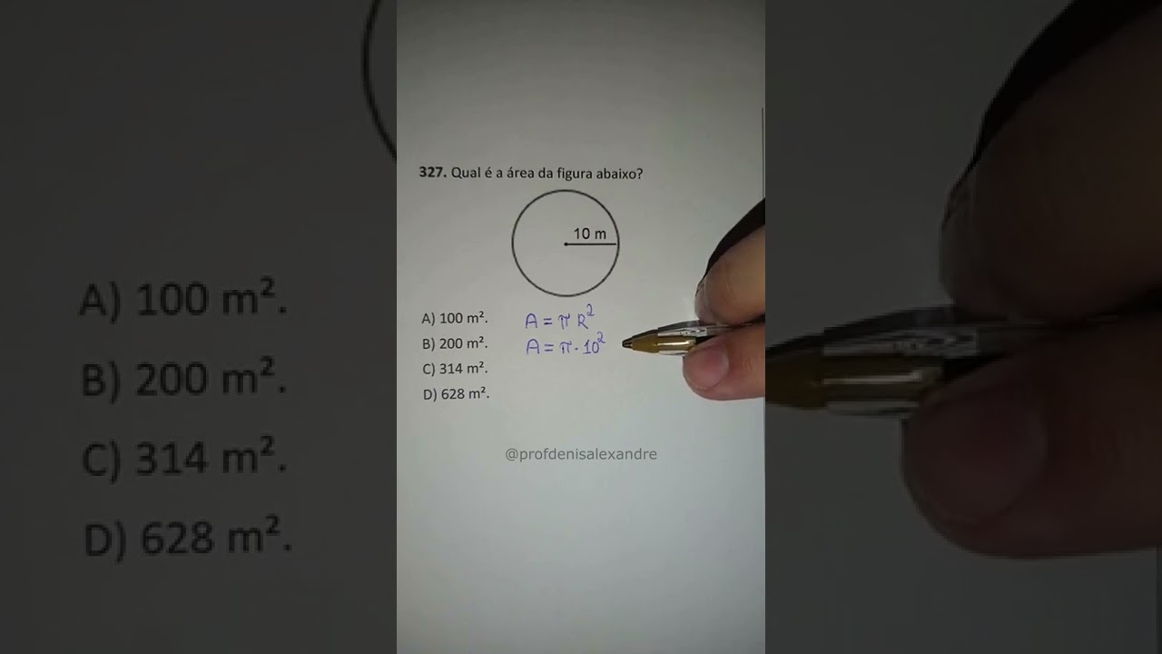 Cálculo da área de um círculo