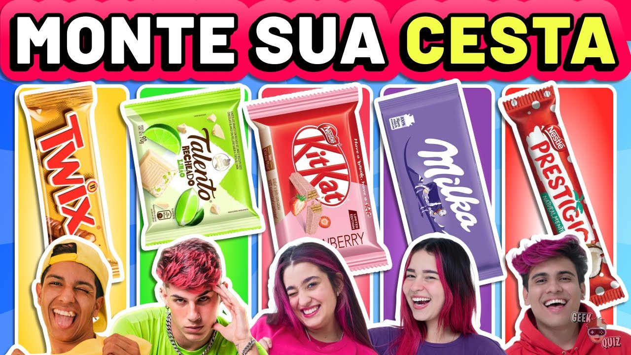 😋 MONTE SUA CESTA DE DOCES DOS YOUTUBERS 🎥