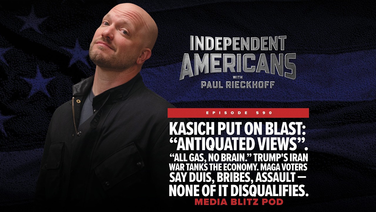 Kasich put on blast. "Antiquated views" on independents. All gas, no brain on Iran. Media blitz pod