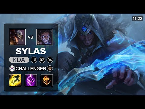 Sylas Mid vs Twisted Fate - KR Grandmaster - Season 11 Patch 11.22