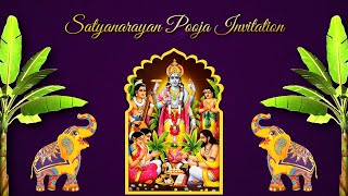 Shree Satyanarayan Pooja Invitation Video in Engli