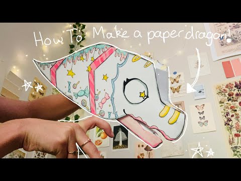 How To Make A Paper Dragon Puppet!💖