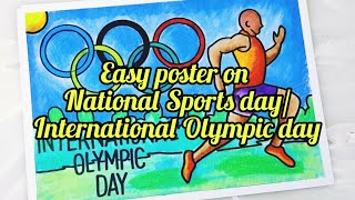 International Olympic day drawing/Olympic day drawing for competition/Olympic day poster