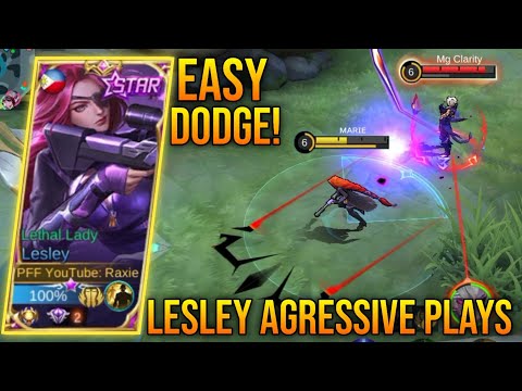 LESLEY AGRESSIVE FREESTYLE MONTAGE (DODGE/OUTPLAYS & ONE HIT DAMAGE GAMEPLAY) + SKIN GIVEAWAY | MLBB