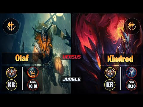 Challenger OLAF [Conqueror] (Jungle) VS  KINDRED - Challenger KR Patch 10.10