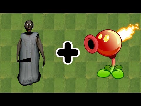 GRANNY + Fire Peashooter - Plants vs Zombies 2 Animation