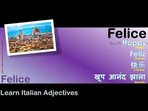 Felice - How to Pronounce Felice in Italian with English meaning as Happy?