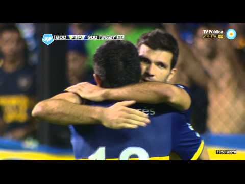 Gol de Gigliotti. Boca 3 - Godoy Cruz 0 | Torneo Final 2014 - Fecha 12
