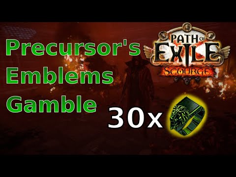 [PoE 3.16] Identifying 30 Precursor's Emblems - 200 Ex Gamble