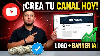 Como crear tu primer canal de Youtube  en nichos millonarios - Logo + Banner usando la IA Hackslabs