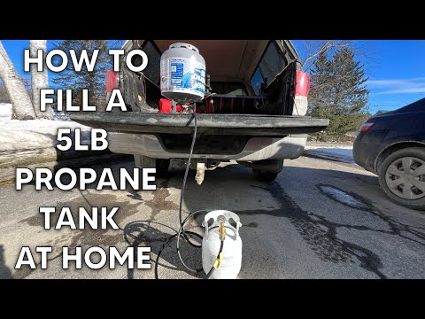 How to fill a 5 lb Propane tank at home. Flame King 5 lb Propane Tank.