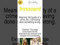 IELTS Vocab #999 Innocent #Short