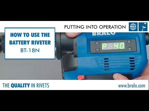 How to use the BT-18N cordless riveter for rivet nuts – start-up