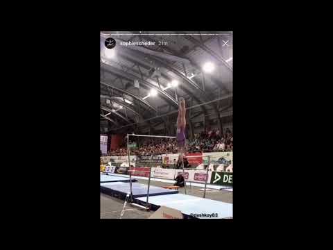 Daria Spiridonova on uneven bars.