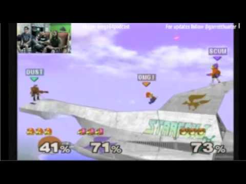 Mega64 Poorly Played Stream 11 - Last Rounds 1 of 3 - Eric/Mario vs Bryan/Falco vs Andrew/Marth