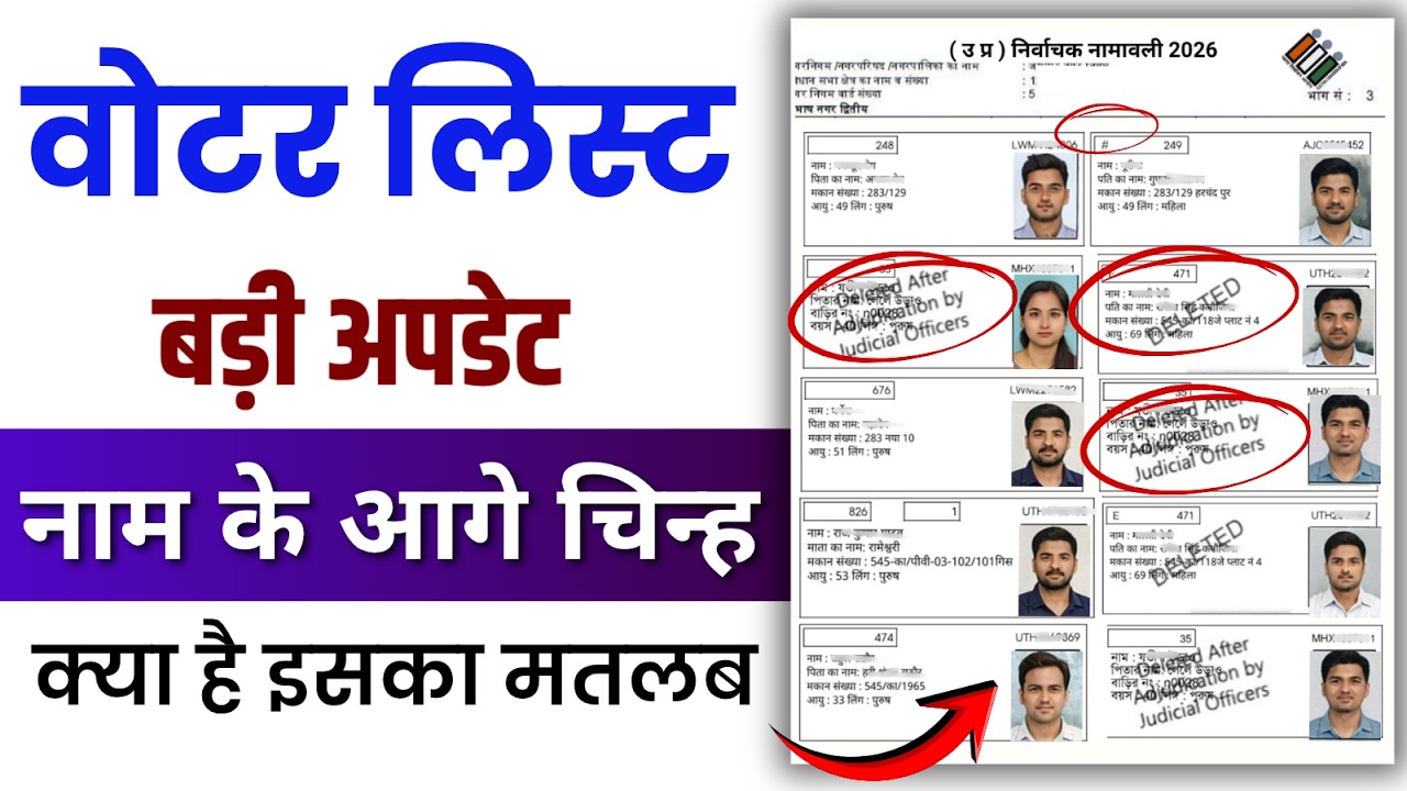 oter list me # ka kya matlab hota hai | sir list me under adjudication ka kya matlab Sarkari DNA