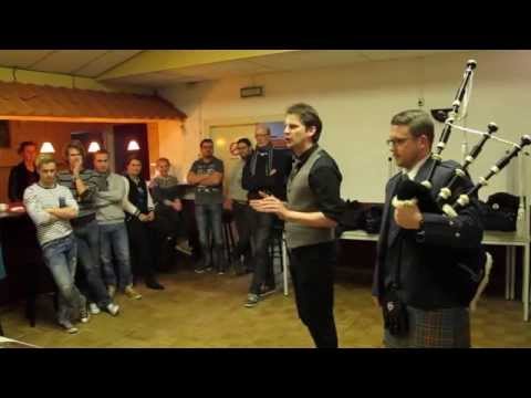 Haggis Ceremony at the band rehearsal of The Clan MacBeth Pipe Band
