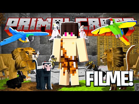 🦁 IDADE DA PEDRA NO MINECRAFT!!! PRIMALCRAFT - O FILME