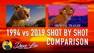 THE LION KING Trailer Comparison (2019 vs 1994) Shot By Shot