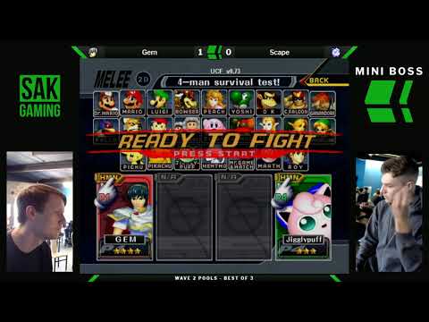 Mini Boss 3 Wave 2 Pools - Gem (Marth) vs Scape (Jigglypuff)