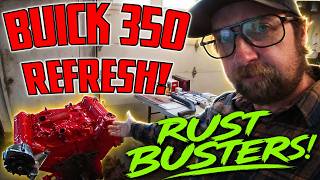 ABANDONED BUICK 350 paint, rod bearing, timing chain/cover install