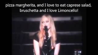 Avril Lavigne speaking italian