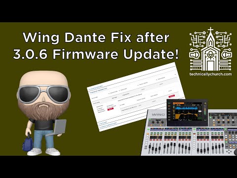 Fix Dante Output on Behringer Wing After Firmware 3.0.6 Update!