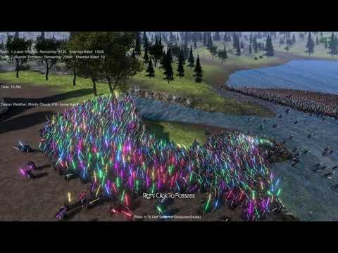 4000 Jedi Vs 35,000 Runner Zombies Ultimate Epic Battle Simulator