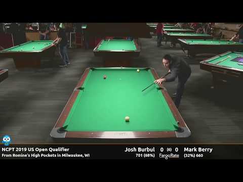 Josh Burbul vs Mark Berry - 2019 NCPT US Open 9-Ball qualifier
