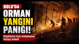 Bolu’da Orman Yangını Paniği Köylülerin Hızlı Müdahalesi Faciayı Önledi