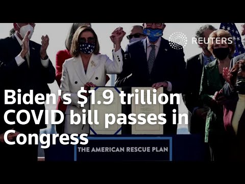 拜登1.9萬億美元COVID法案在國會通過 (Biden's $1.9 trillion COVID bill passes in Congress)