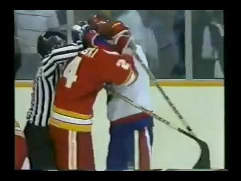 Flames - Jets scrums 4/16/87