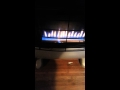 Orange flame on cedar ridge propane heater