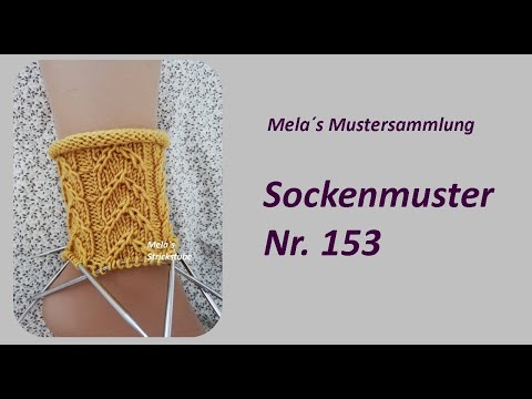Sockenmuster Nr. 153 - Strickmuster in Runden stricken / Socks knitting pattern