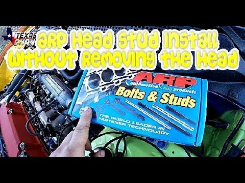 D16 ARP head stud install without removing the head + 1000cc injector install