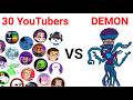 30 Youtubers Fight Against A Demon