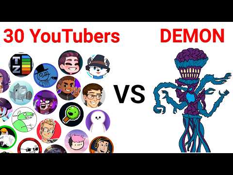 30 Youtubers Fight Against A Demon