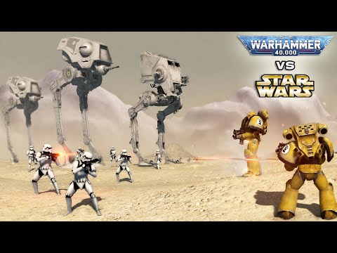 Space Marines vs Galactic Empire - Warhammer 40k vs Star Wars | Cinematic Battle