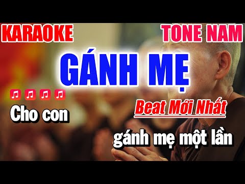 Karaoke Gánh Mẹ Tone Nam | Beat Mới Nhất | Karaoke Thanh Duy