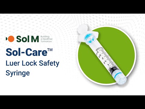 Sol-Millennium Sol-Care Luer Lock Safety Syringe