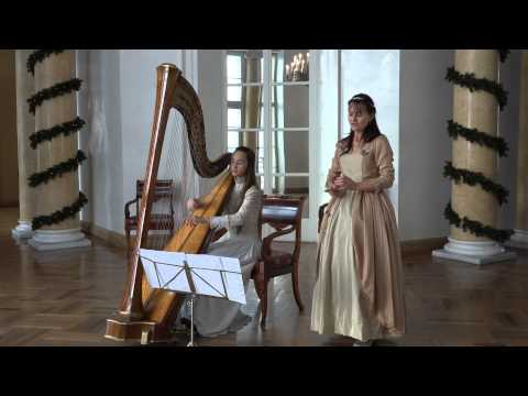 Ombre de mon amant. M. Lambert. Anda Peleka-Martin voice, Tina Berzina harp. Palace Mezotne, Latvia