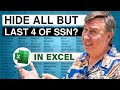 Excel Display Only Last 4 Of Social Security Number - Episode 2618