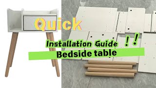 sku 1200353 Assemble This White Wooden Bedside Table in Minutes!