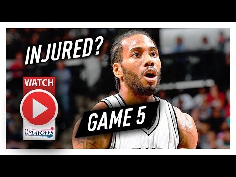 Kawhi Leonard Game 5 WCSF Highlights vs Rockets 2017 Playoffs - 22 Pts, 15 Reb, Injured?